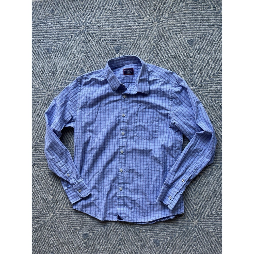 UNTUCKit Long Sleeve Button Shirt - Blue/Purple - Medium Slim Fit